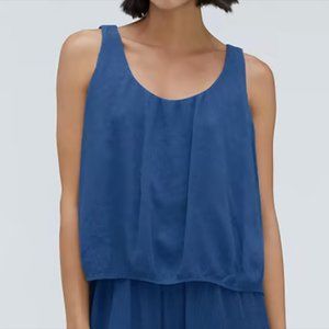 Everlane Gauzy Flowy Blue Tank Top Women's Size S